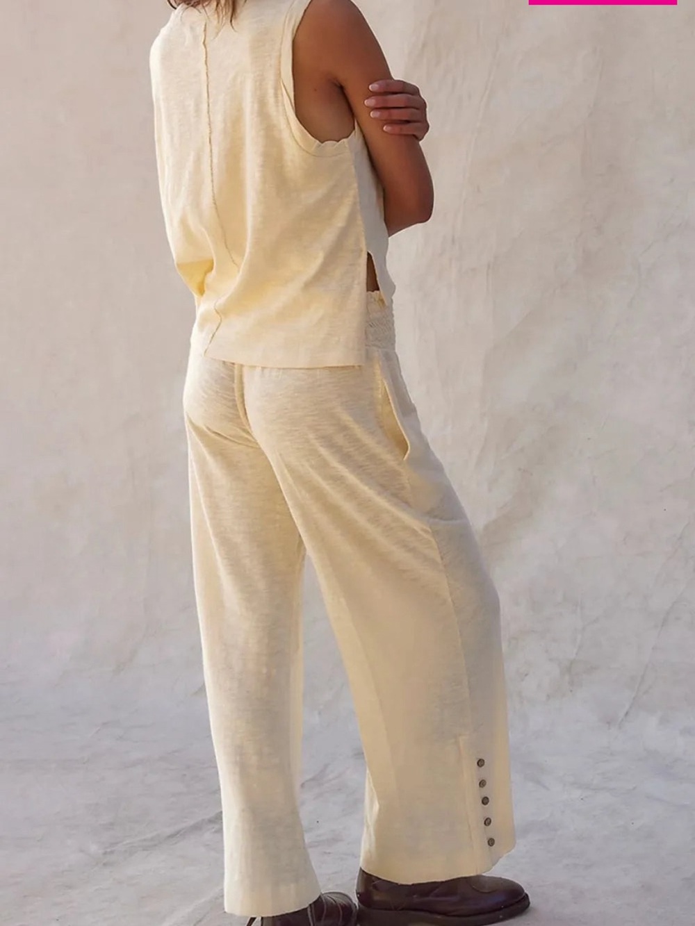 Free People Cream Matching Set Size M